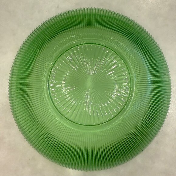 Imperial Glass Prism and Daisy Green Depression Bowl Uranium Glass UV Glow - Picture 4 of 9
